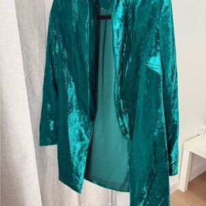 House of Harlow 1960 Teal Velvet Blazer
